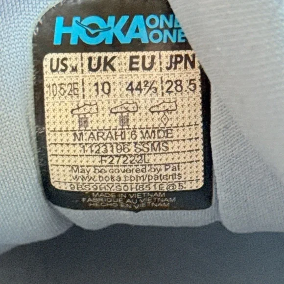 Hoka Men’s One One Hoka Arahi 6 Summer Song Mountain Spring 1123194 Size 10.5 W - Picture 8 of 8